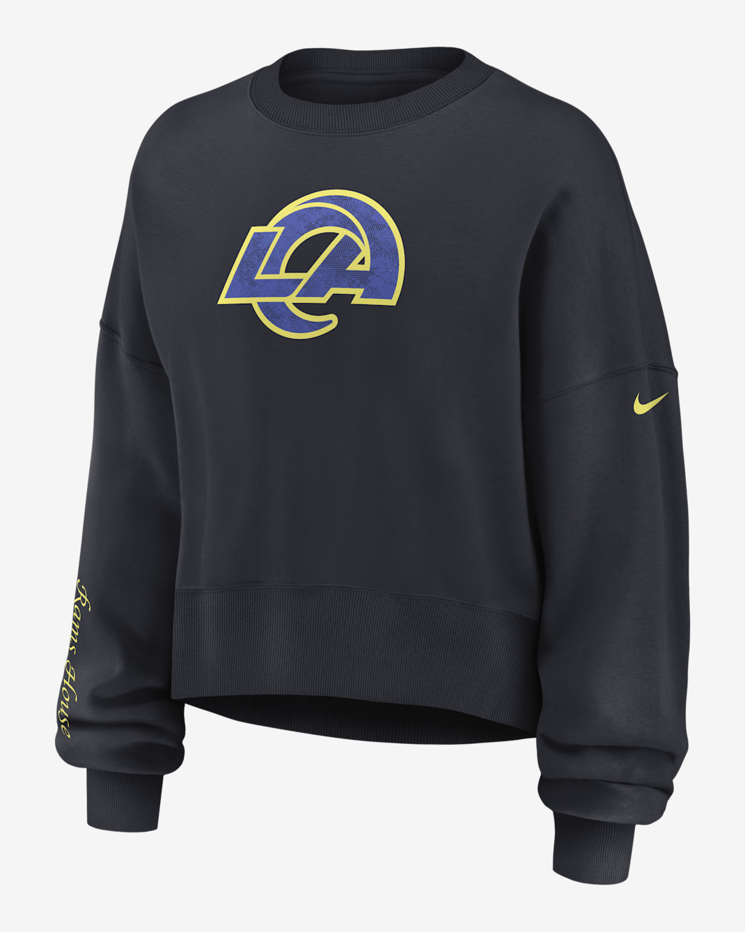 Los Angeles Rams Rivalries Collection Oversized Women's Nike NFL Pullover Crew - Navy