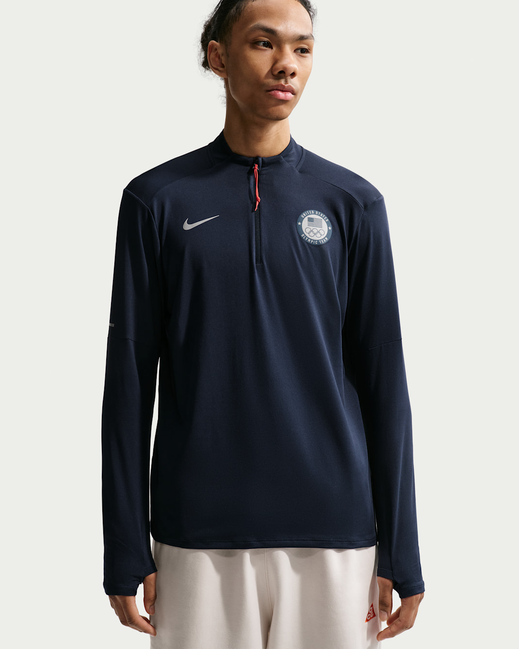 Nike Team USA Element Men's Dri-FIT 1/4-Zip Top - Obsidian