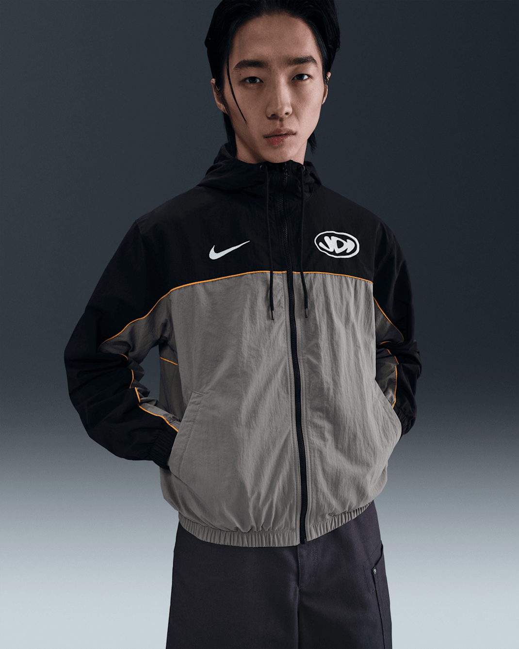 Nike Club 男款連帽外套 - Flat Pewter/黑色/白色