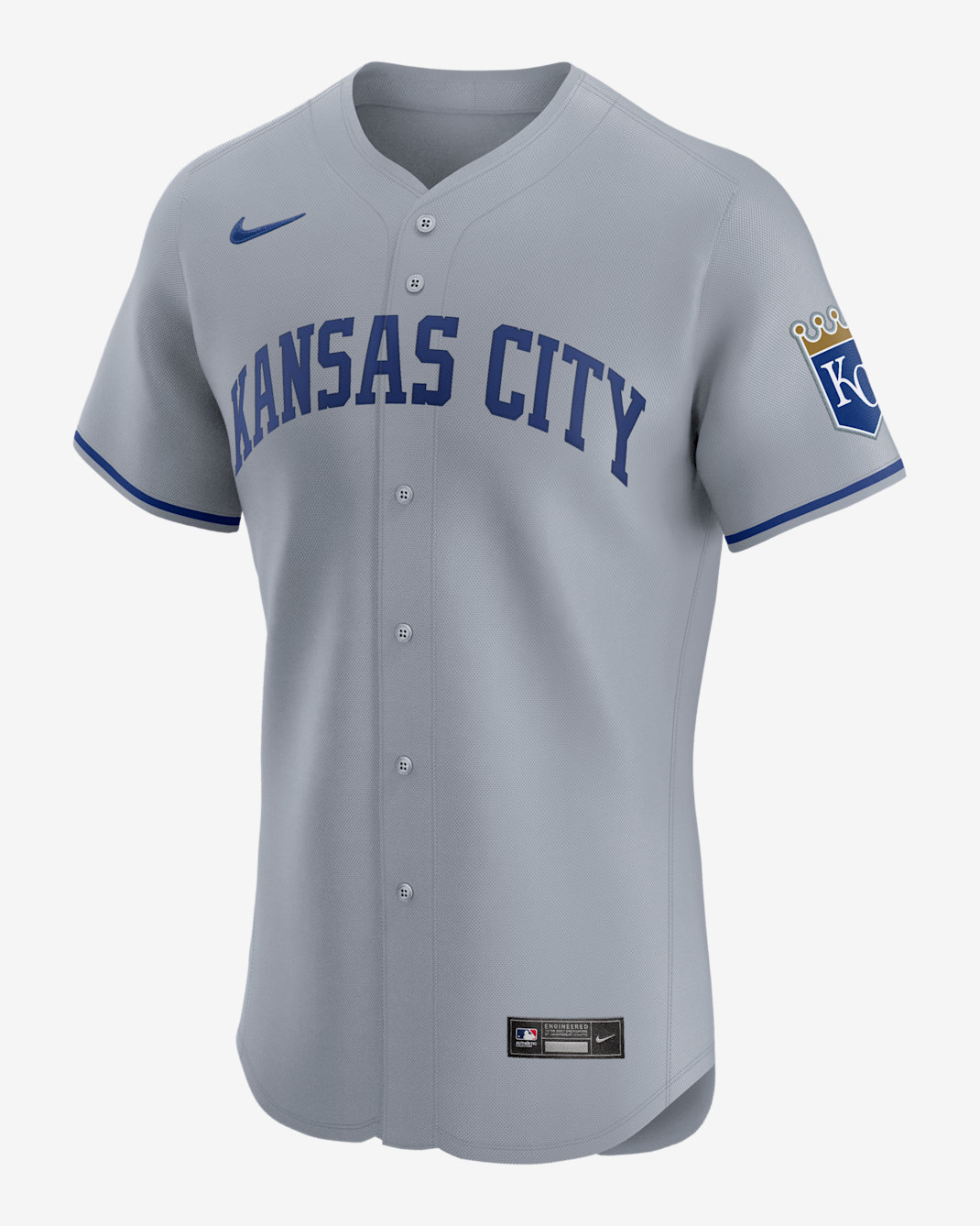 Kansas City Royals Men's Nike Dri-FIT ADV MLB Elite Jersey - Grey
