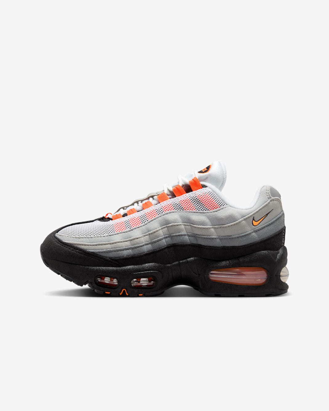 Nike Air Max 95 Older Kids' Shoes - Black/Cool Grey/White/Bright Mandarin