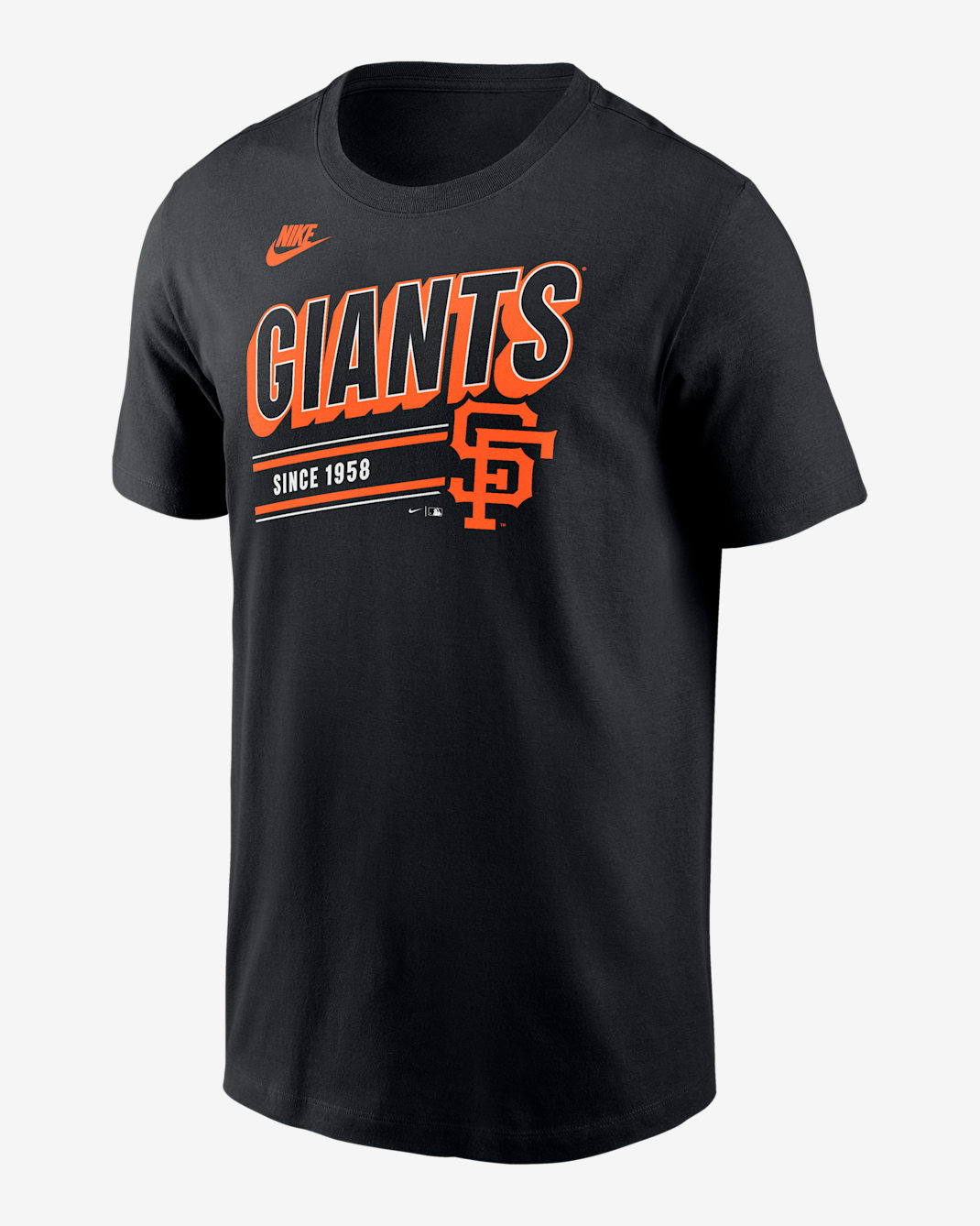 Playera Nike de la MLB para hombre San Francisco Giants Cooperstown Retro - Negro