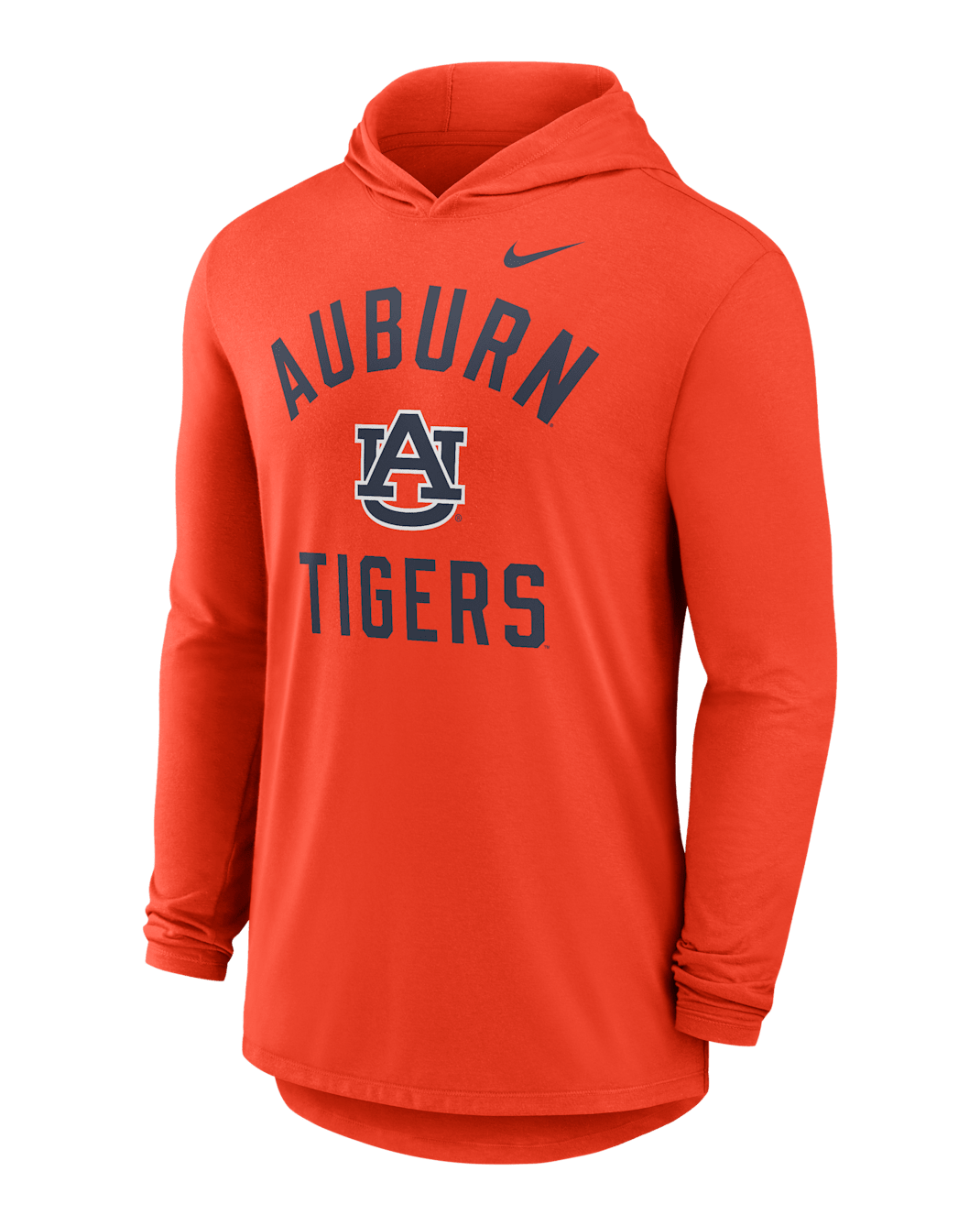 Playera de manga larga universitaria Nike Dri-FIT con gorro para hombre Auburn Campus Arch - Naranja