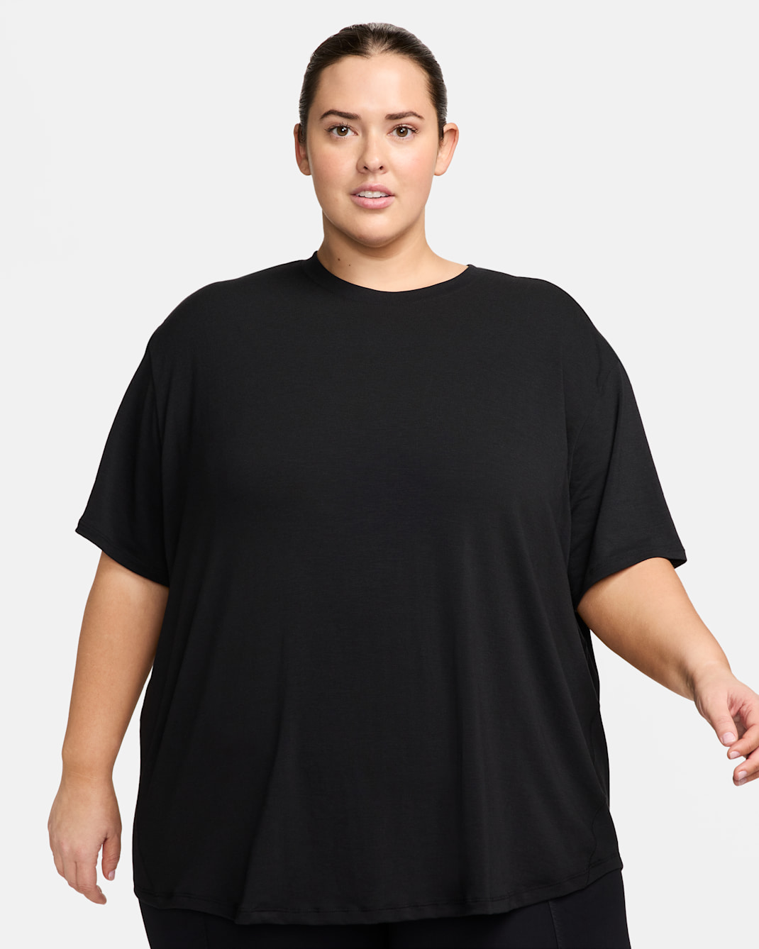 Nike One Relaxed Women's Dri-FIT Short-Sleeve Top (Plus Size) - Black/Black