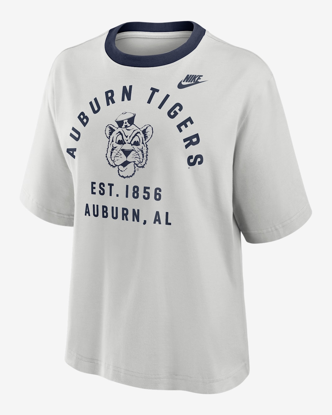 Auburn Legacy Arch Script Boxy Women's Nike College T-Shirt - Grey