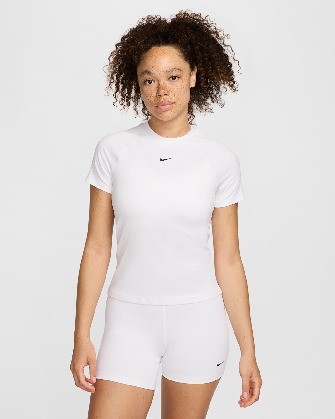 Nike Pro Women's Dri-FIT Short-Sleeve Top - White/Black