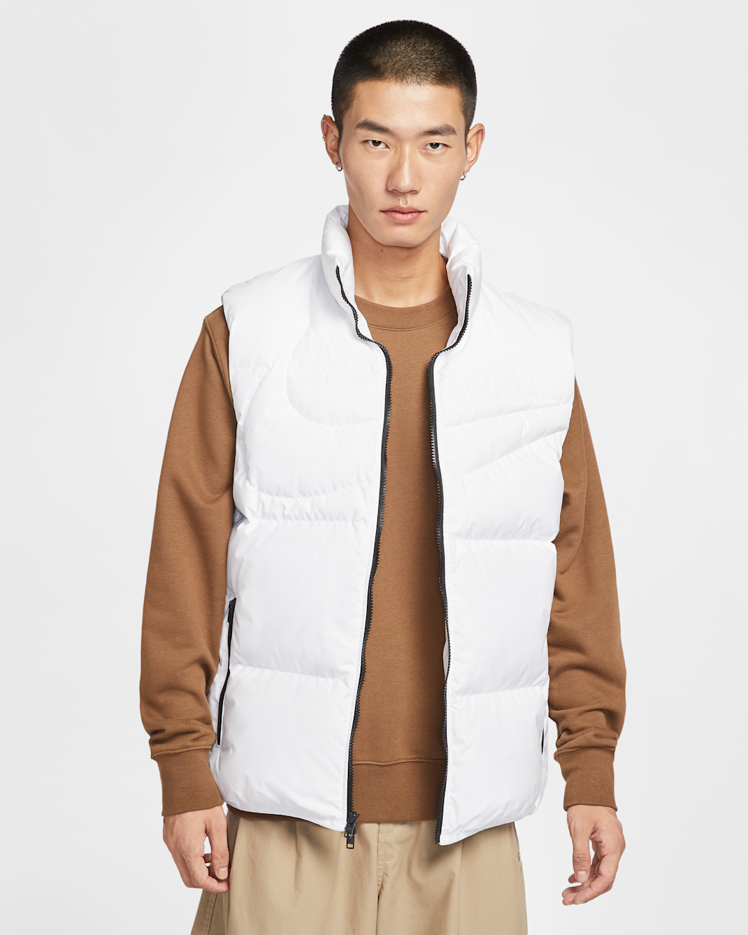 Nike Sportswear Club Men's Therma-FIT Loose Vest - White/White