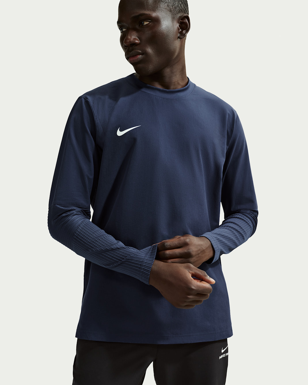 Nike Player Men's Dri-FIT Pullover Crewneck - Midnight Navy/White