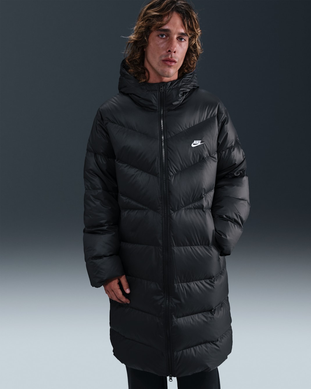 Nike Windrunner Parca de plomes - Home - Negre/Negre/Blanc