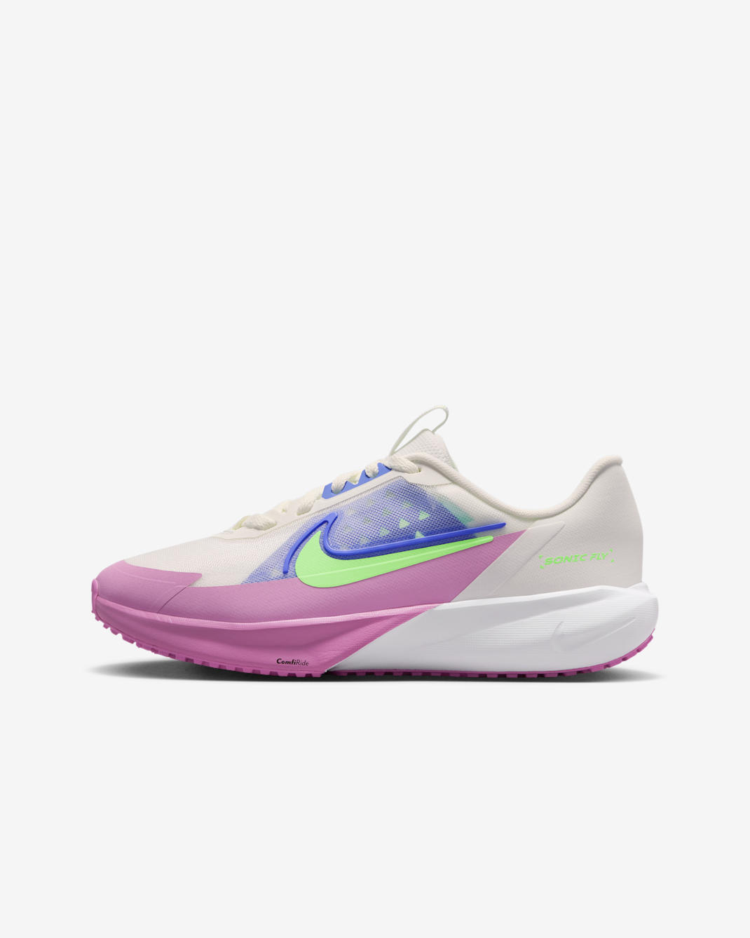 나이키 소닉 플라이 주니어 러닝화 - 서밋 화이트/사파이어/라이트 마젠타/라임 블라스트