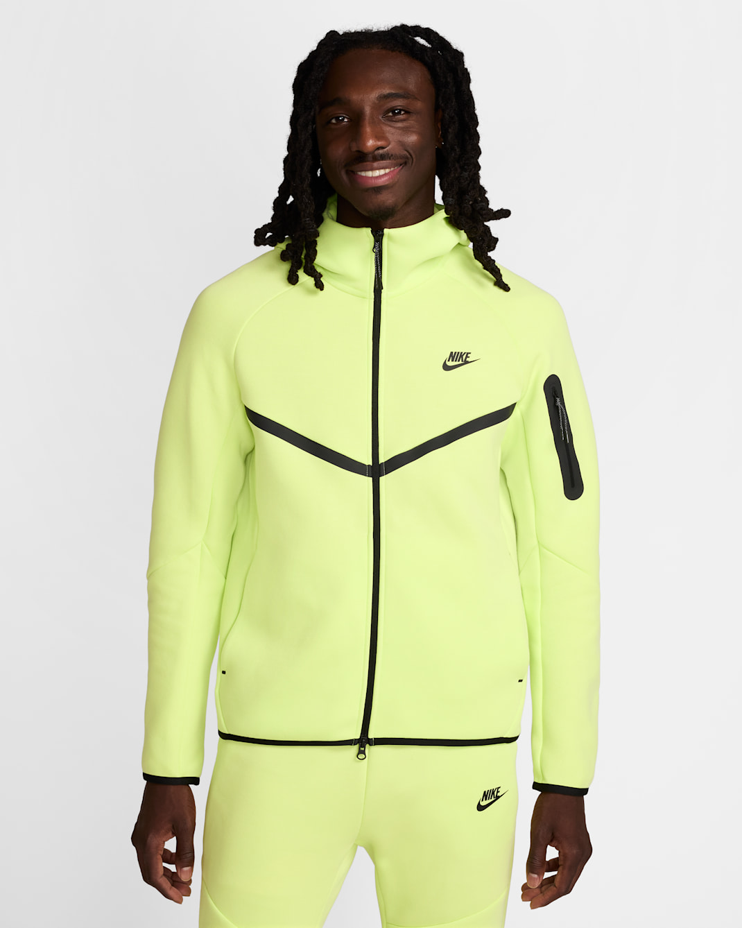 Nike Tech Men's Fleece Windrunner Full-Zip Jacket - Light Lemon Twist/Black