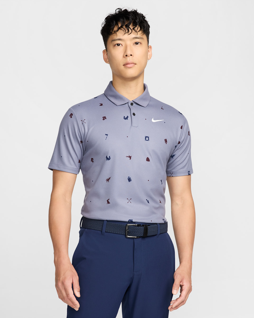 Nike Tour Men's Dri-FIT Golf Polo - Light Carbon/White