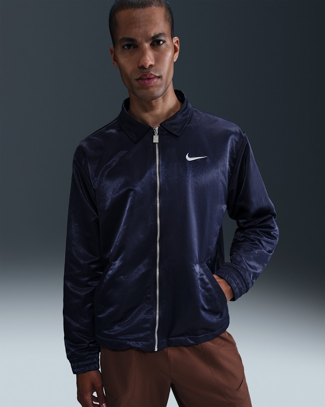 Chamarra para hombre NikeCourt Slam - Azul marino medianoche/Blanco