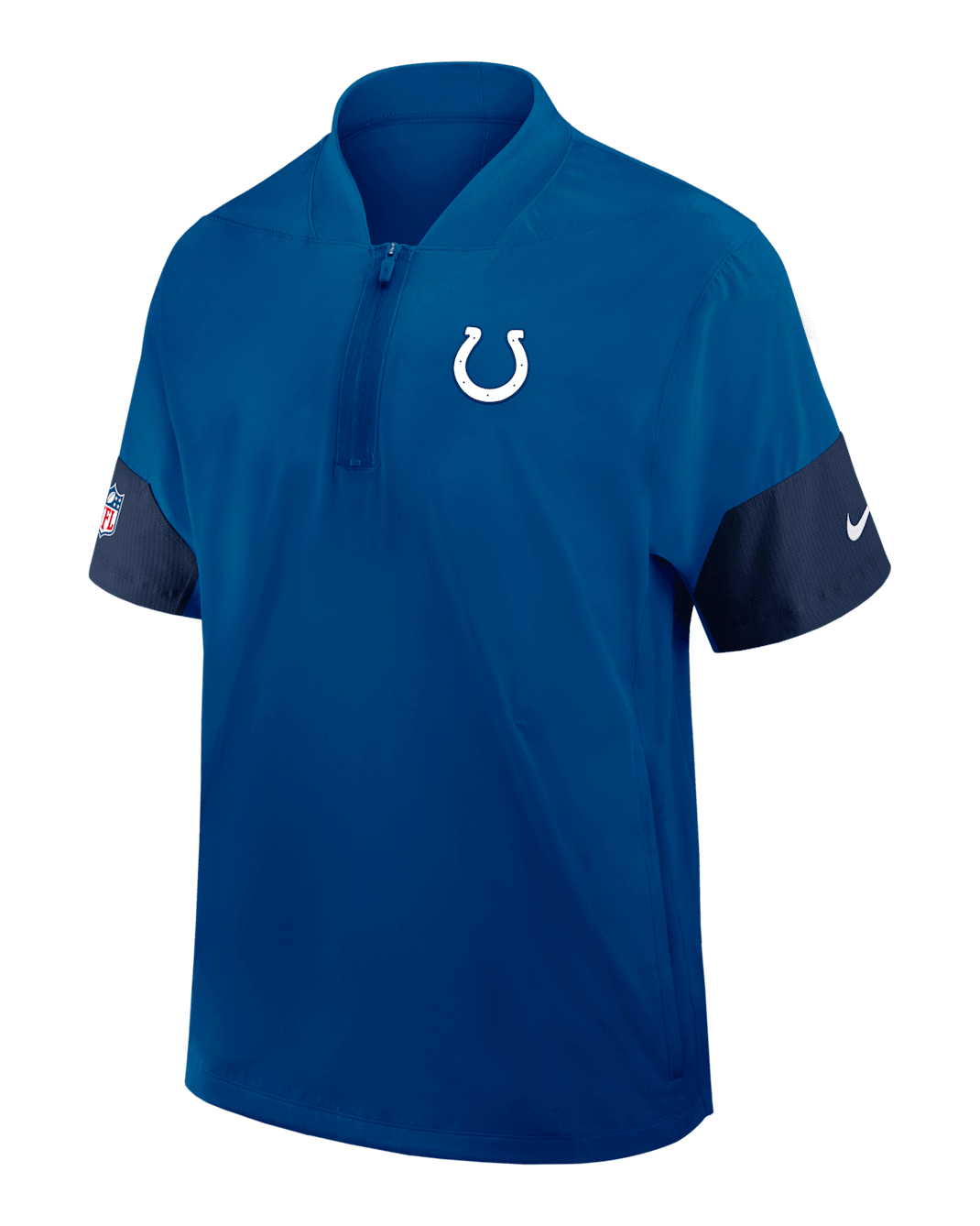 Indianapolis Colts Sideline Coach Men's Nike NFL 1/2-Zip Short-Sleeve Jacket - Blue