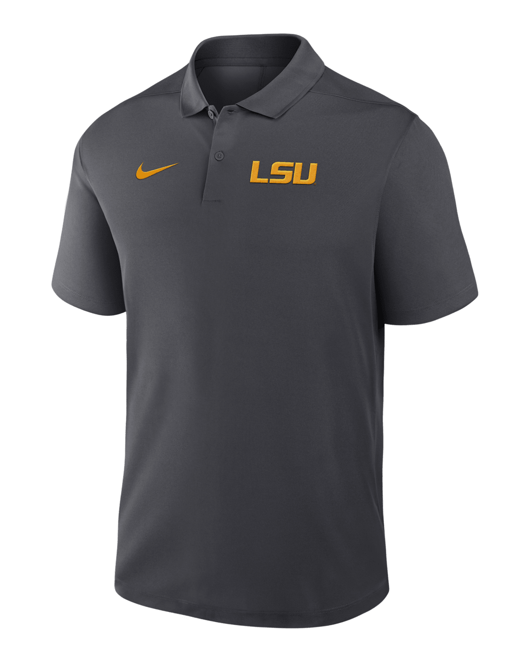 LSU Primetime Victory Primary Logo Men's Nike Dri-FIT College Polo - Anthracite