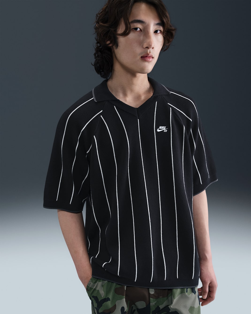 Nike SB Short-Sleeved Polo Skate Jumper - Black/Sail/Black