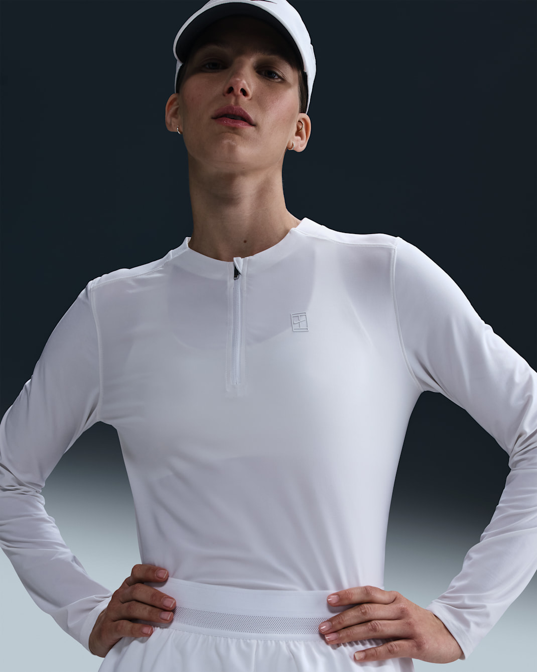 NikeCourt Advantage Women's Dri-FIT-Mid Layer Tennis Top - White/White