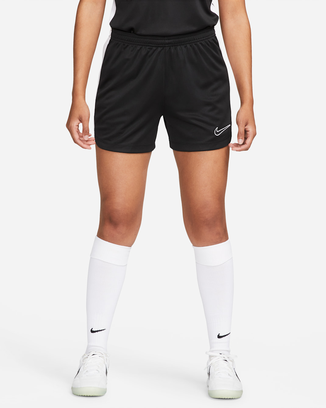 Nike Dri-FIT Academy 23 Pantalons curts de futbol - Dona - Negre/Blanc/Blanc