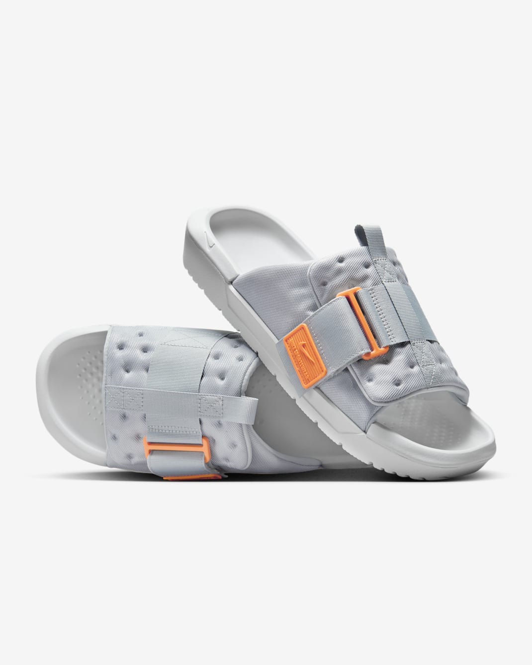 Nike Asuna 3 Men's Slides - Light Smoke Grey/Pure Platinum/Light Bone/Bright Mandarin