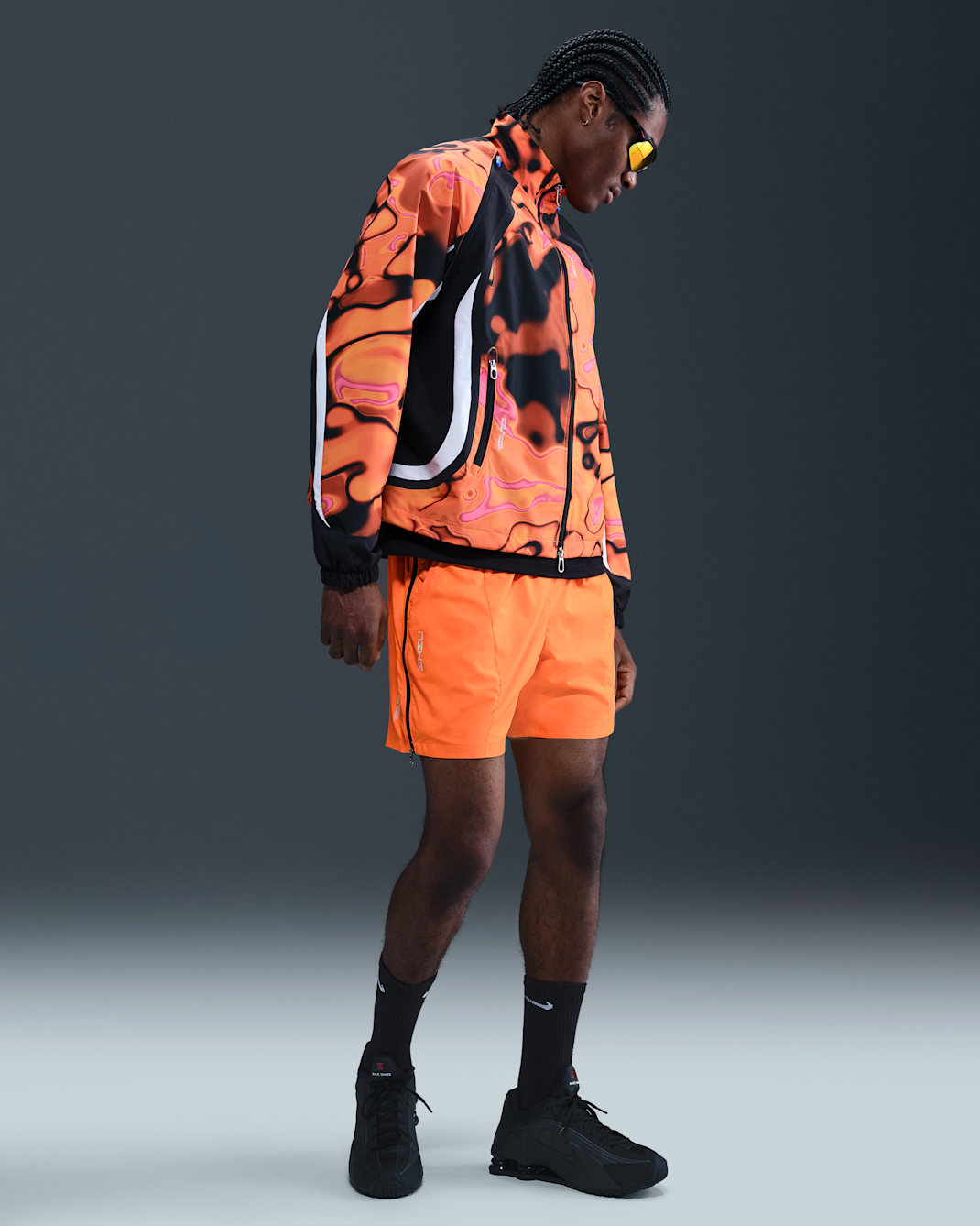 Nike Project F.R.O.G. Shorts para hombre - Naranja total/Hiperroyal/Verde impacto/Hiperroyal