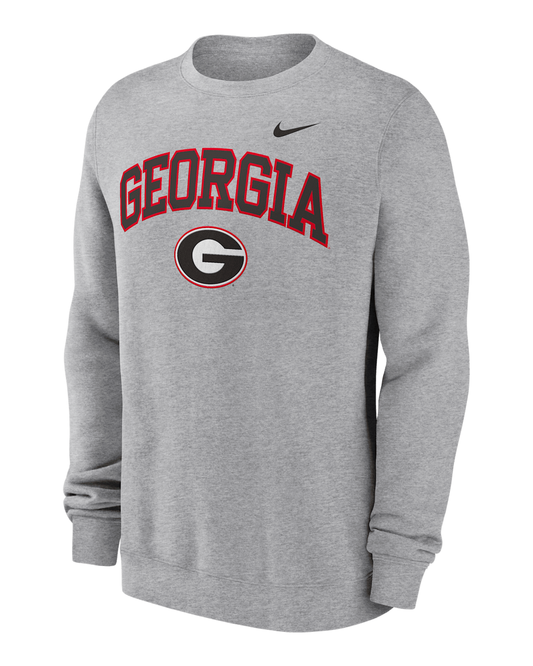 Georgia Arch Men's Nike College Pullover Crew - Grey