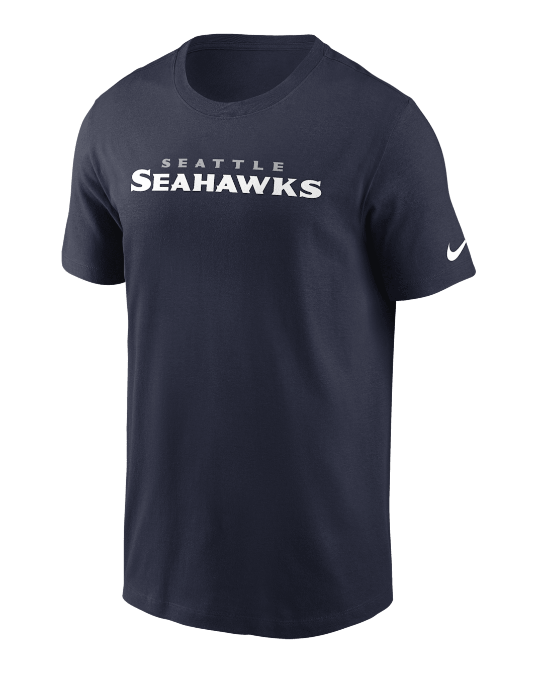 Seattle Seahawks Primetime Wordmark Essential Men's Nike NFL T-Shirt - Navy
