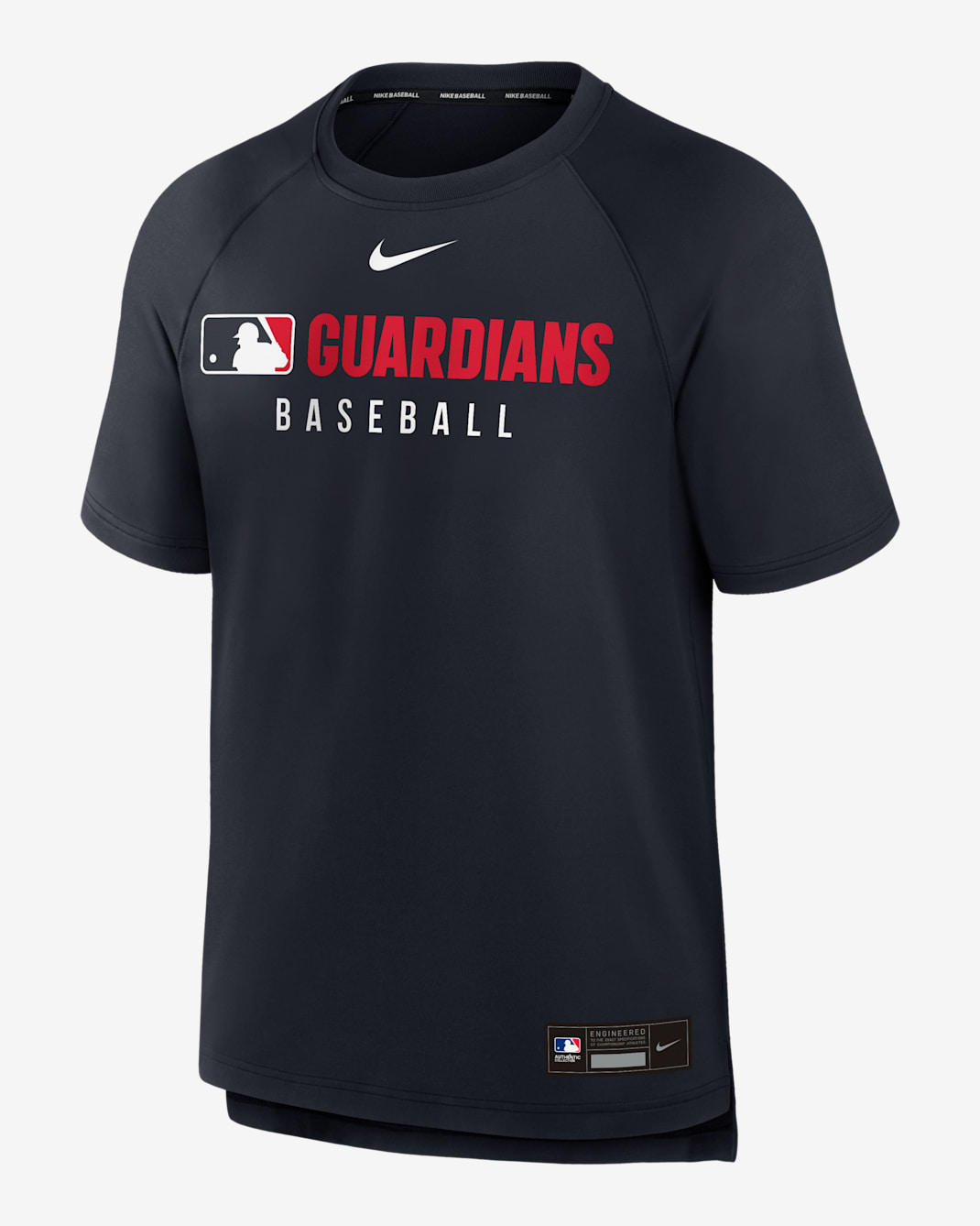 Playera Nike Dri-FIT de la MLB para hombre Cleveland Guardians Authentic Collection Pregame - Azul marino