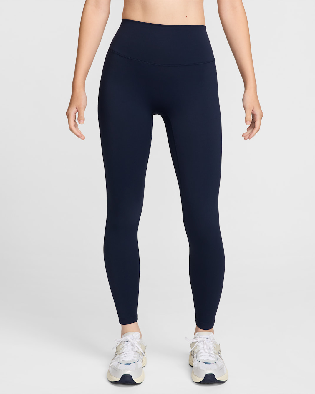 เลกกิ้งขายาวเอวสูงผู้หญิง Nike One Seamless Front - Obsidian/ดำ