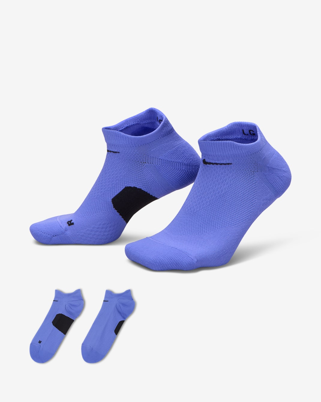 Nike Running Midweight no-show sokken (1 paar) - Sapphire/Zwart/Zwart