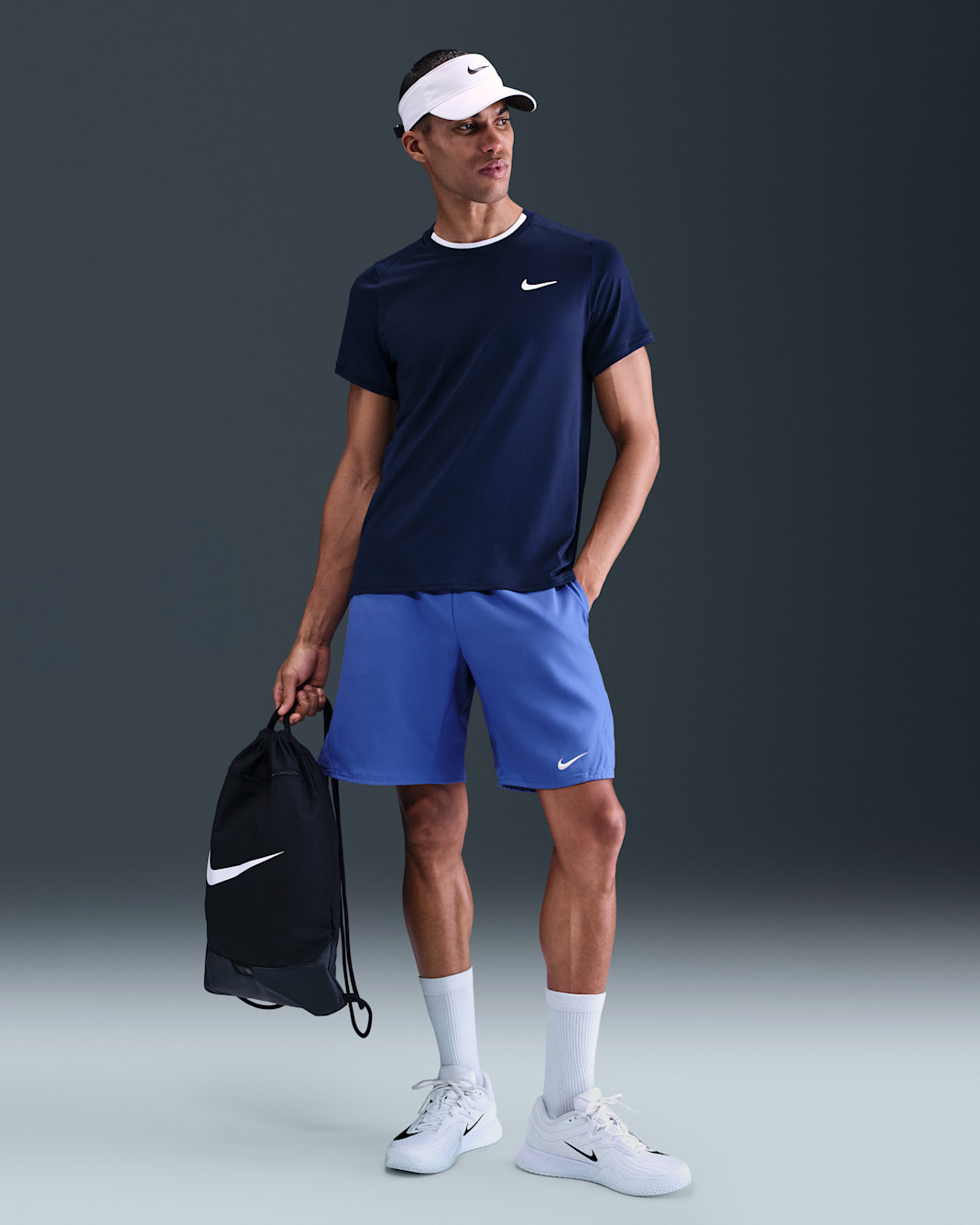NikeCourt Victory Men's Dri-FIT 9" Tennis Shorts - Comet Blue/White