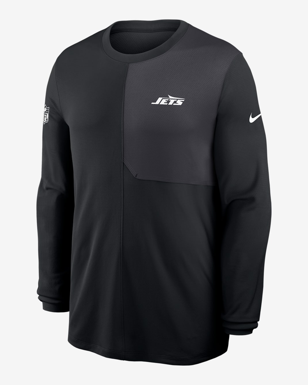 New York Jets Sideline Coach Men's Nike Dri-FIT NFL Long-Sleeve Top - Black