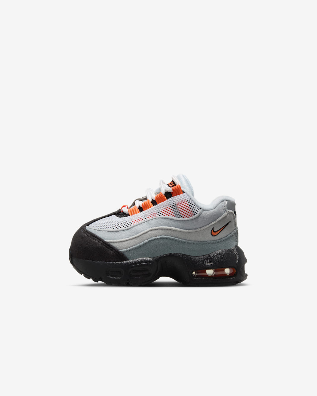 Nike Air Max 95 Recraft Baby/Toddler Shoes - Black/Cool Grey/White/Bright Mandarin