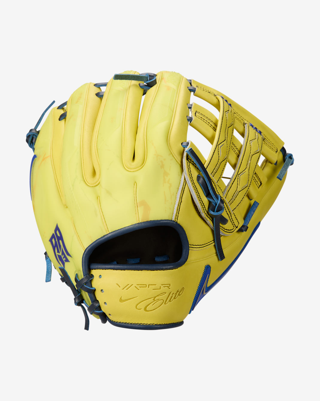 Nike Vapor Elite "Ronald Acuña Jr." Men's Fielding Glove - Opti Yellow/Hyper Blue/Hyper Blue
