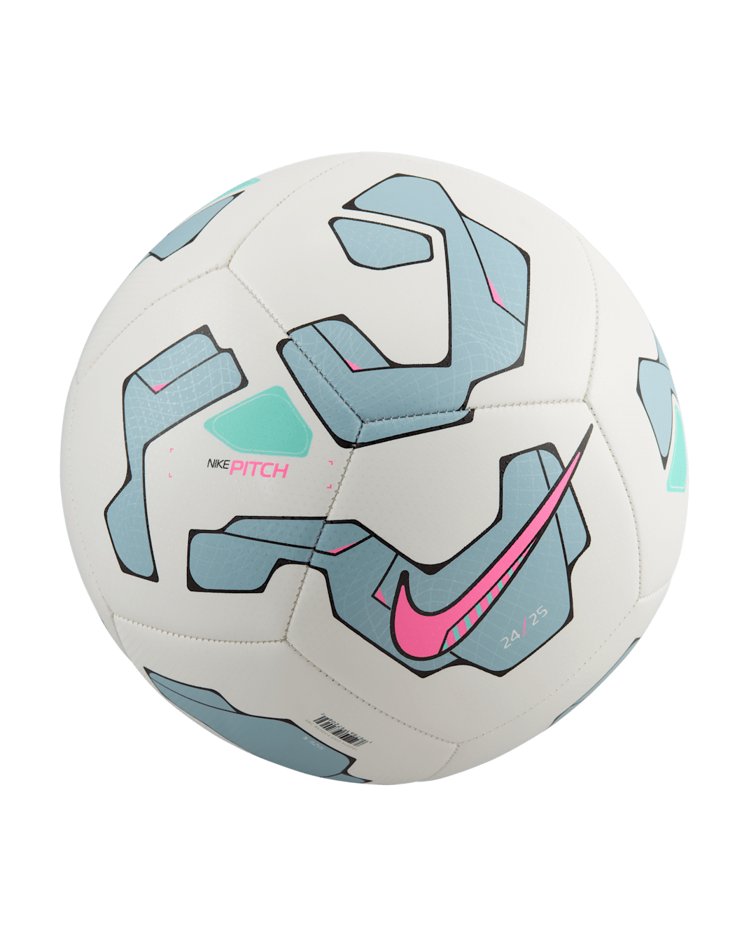 Balón de fútbol Nike Pitch - Blanco/Cubo océano/Avalancha rosa