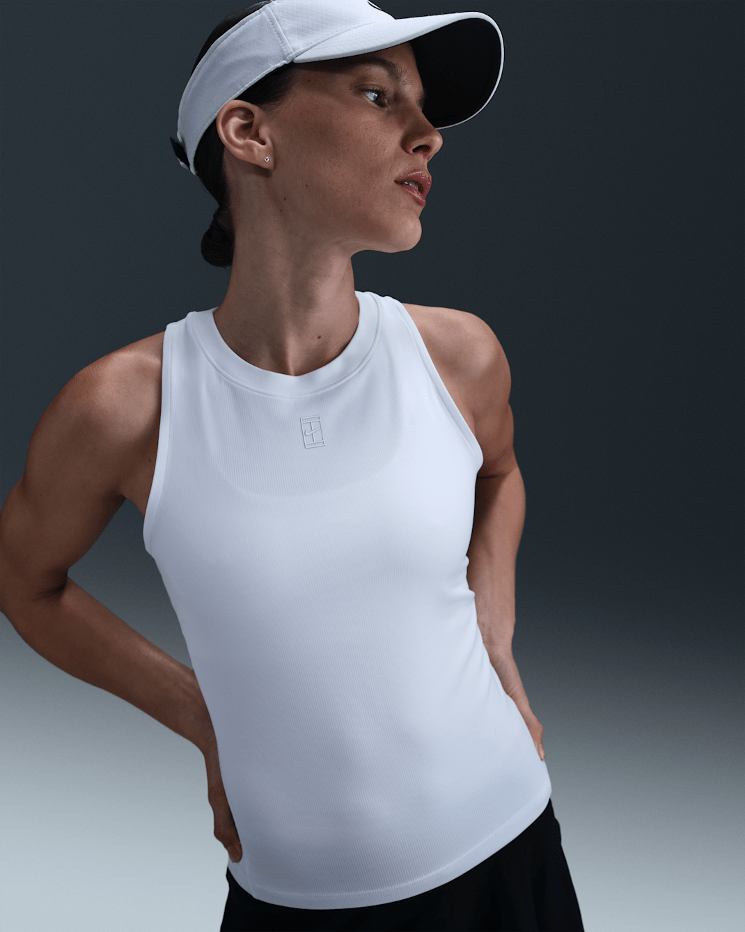 NikeCourt Advantage Women's Dri-FIT Tennis Tank Top - White/White