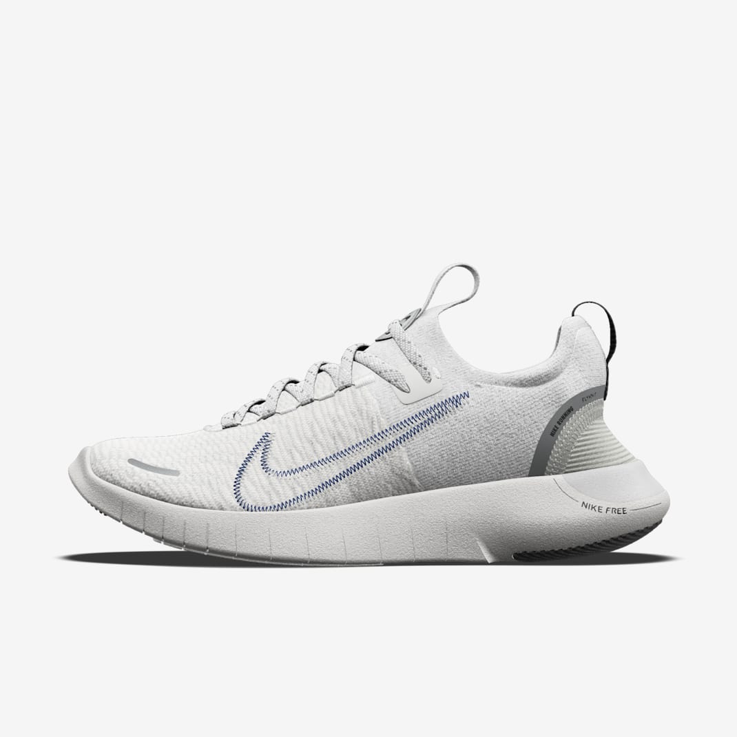 Nike Free RN By You Custom Men's Road Running Shoes - White/Platinum Tint/White