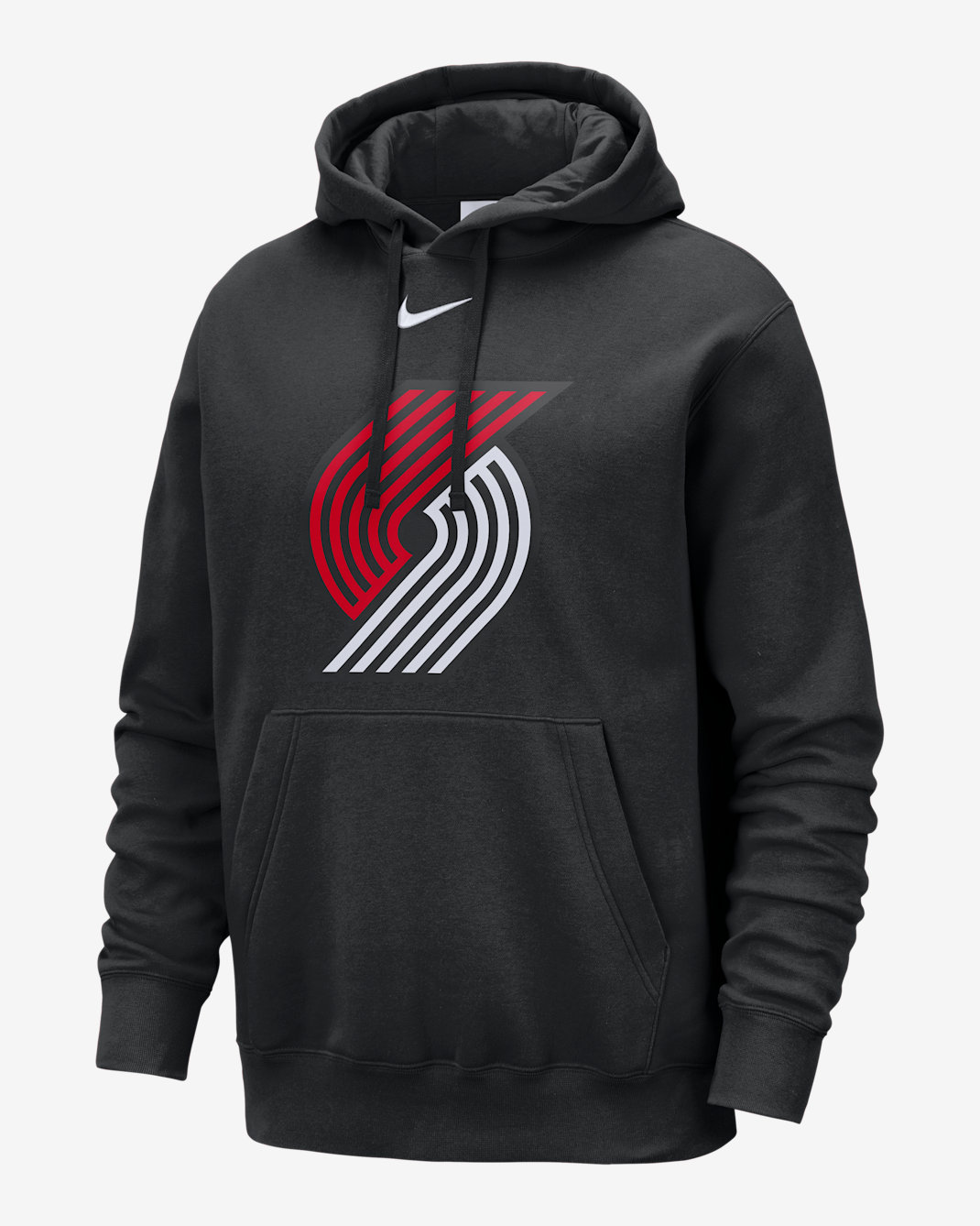Portland Trail Blazers Club Men's Nike NBA Pullover Hoodie - Black/White