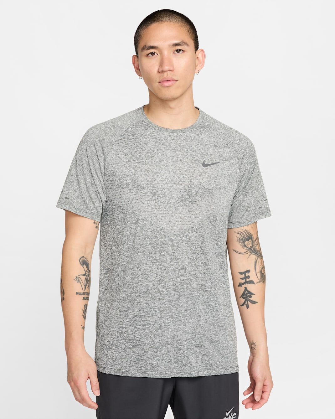 Nike Stride Men's Dri-FIT ADV Short-Sleeve Running Top - Smoke Grey/Heather