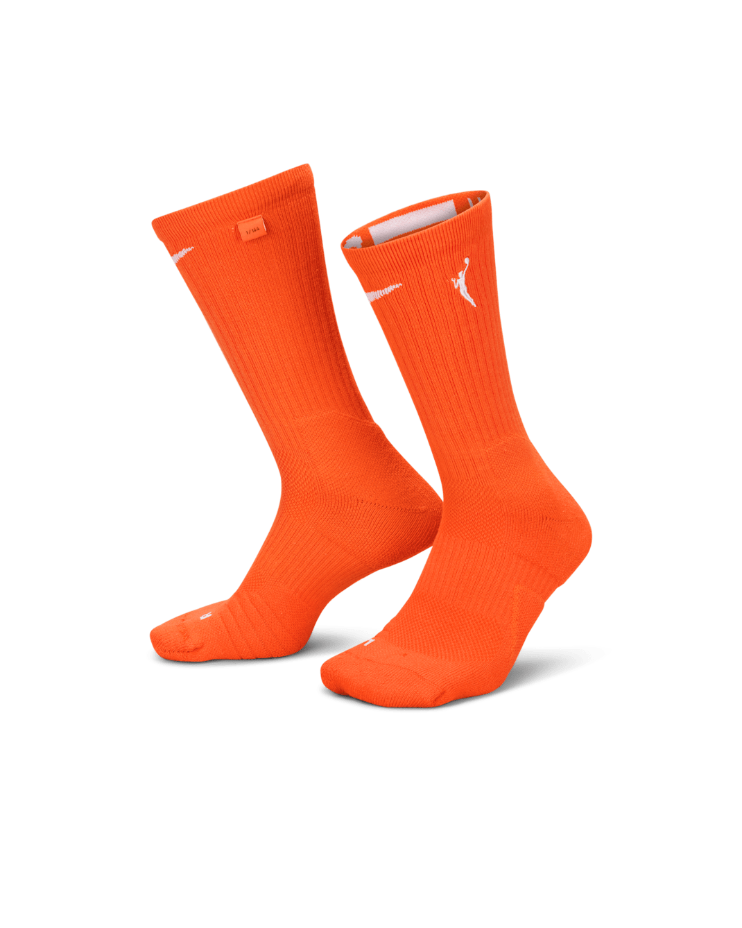 Calcetas de Nike Básquetbol WNBA Elite - Naranja brillante/Blanco