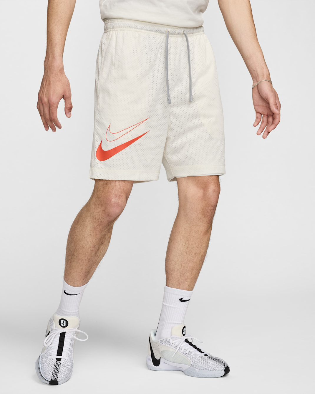 KD Men's Dri-FIT Standard Issue Reversible Basketball Shorts - Sail/Wolf Grey/Cosmic Clay