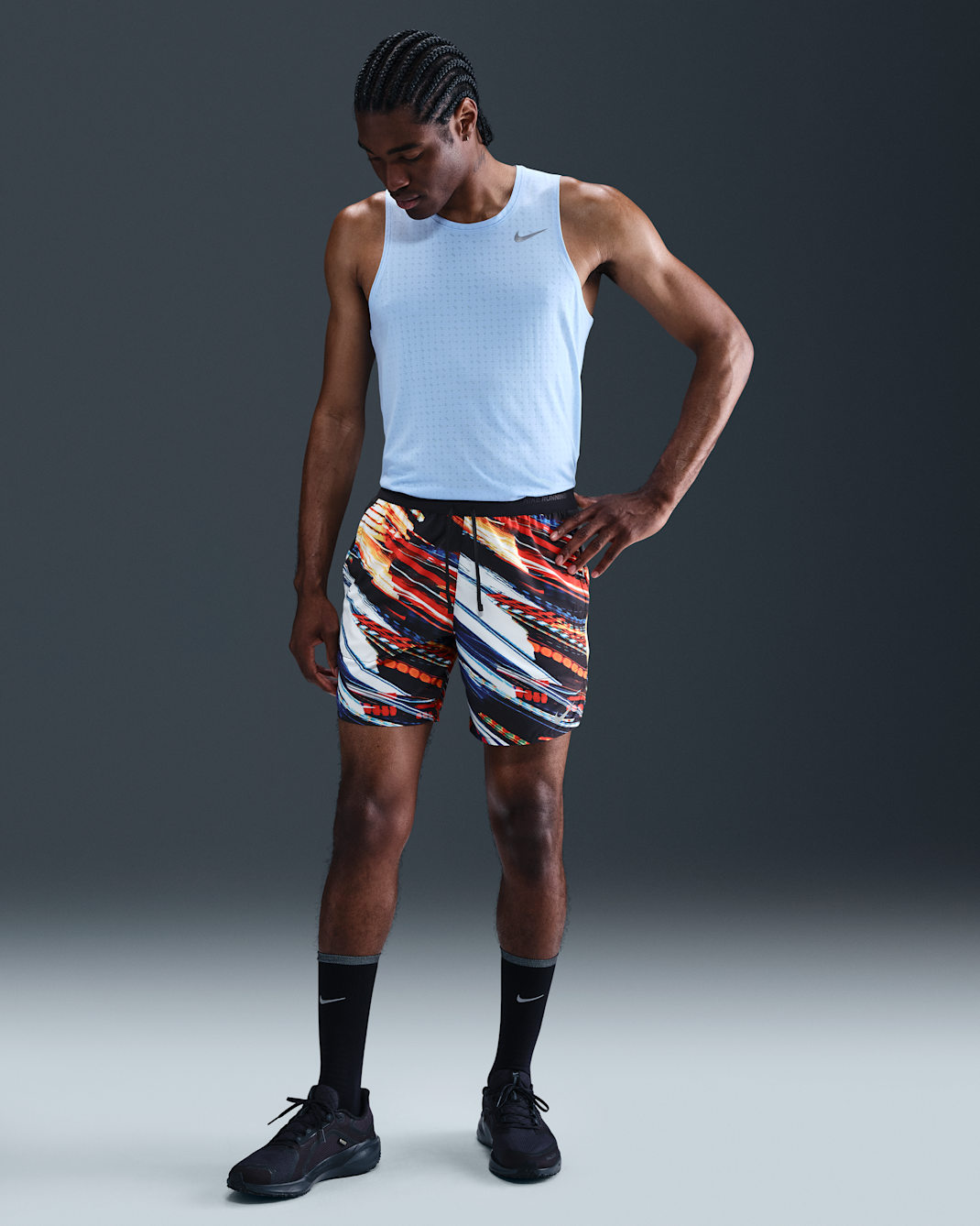 Nike Stride Men's Dri-FIT 18cm (approx.) Briefs-Lined Running Shorts - White/Off-Noir