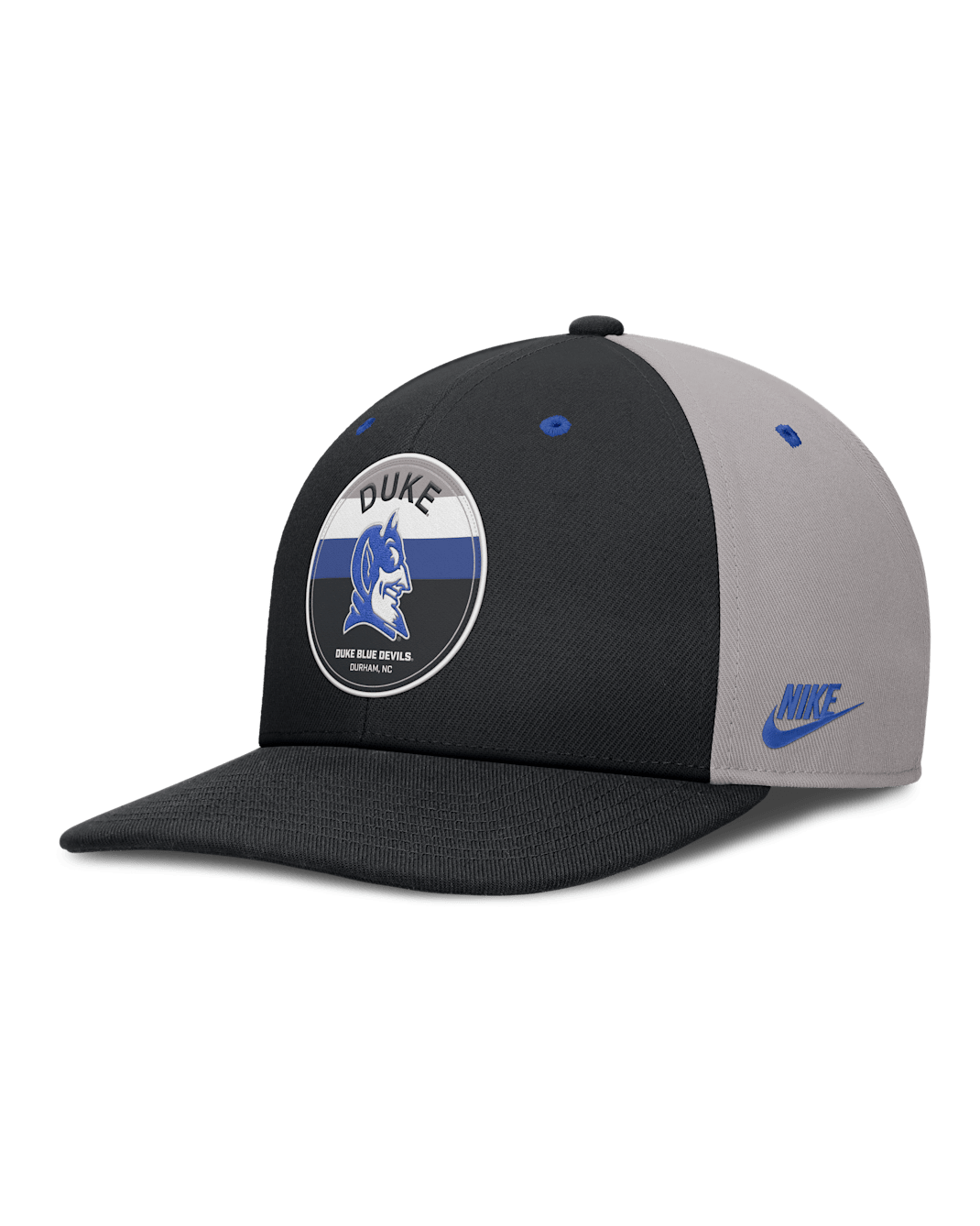 Gorra universitaria Nike Dri-FIT ajustable para hombre Duke Athletic Prep Pro - Negro