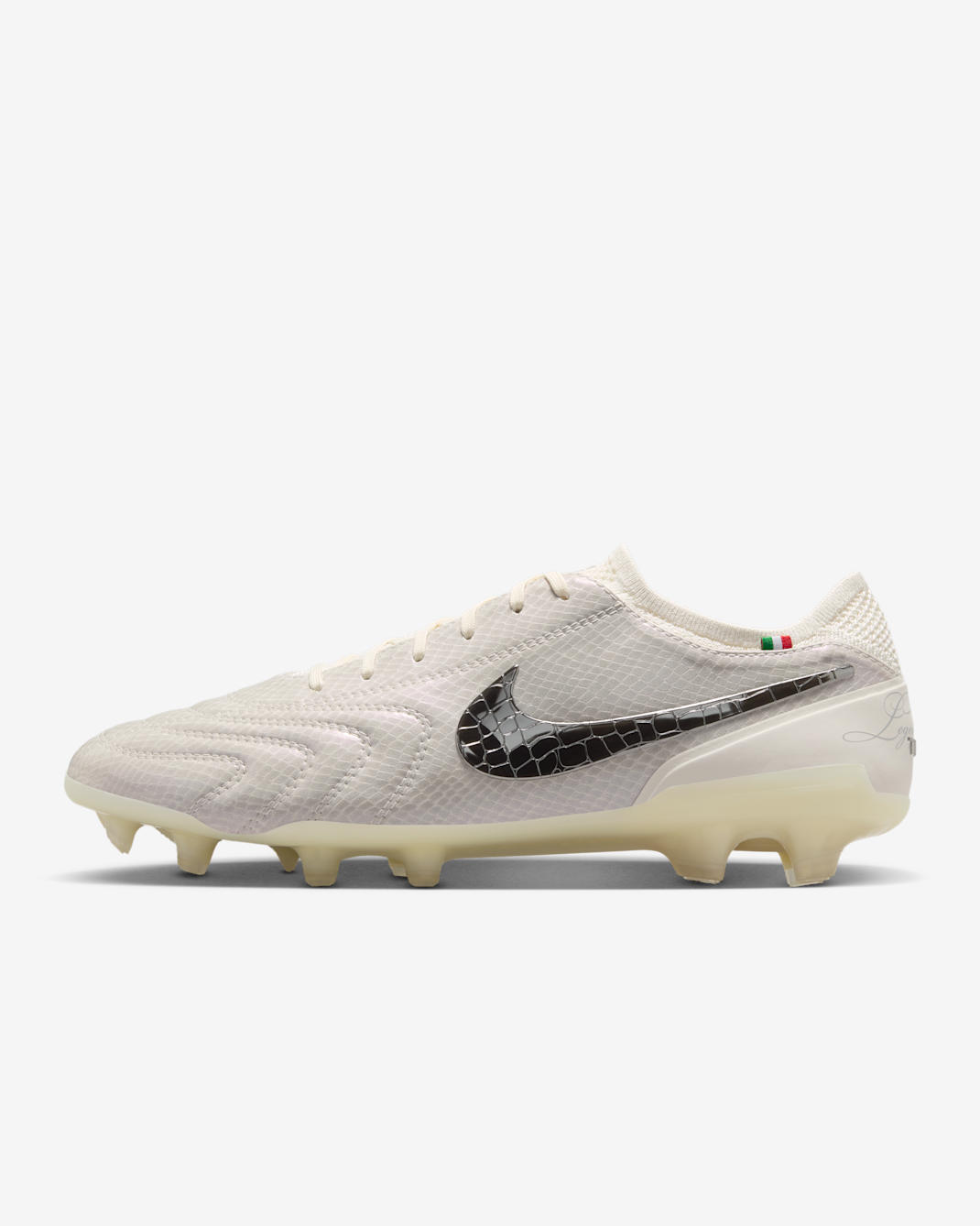 Nike Tiempo Legend 10 Elite LUXE FG Low-Top Football Boot - White/White