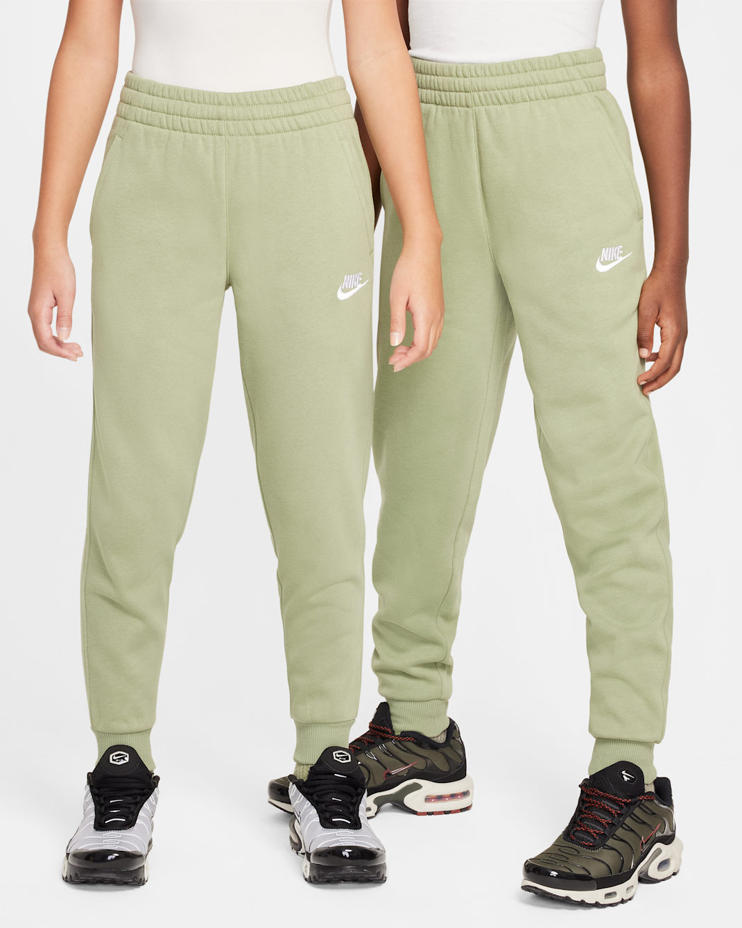 Nike Sportswear Club Fleece Big Kids' Joggers - Oil Green/White