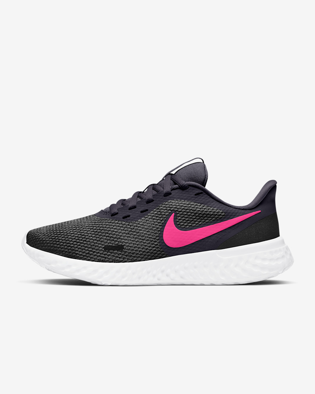 Nike Revolution 5 Women's Road Running Shoes - Black/Cave Purple/Lilac/Hyper Pink