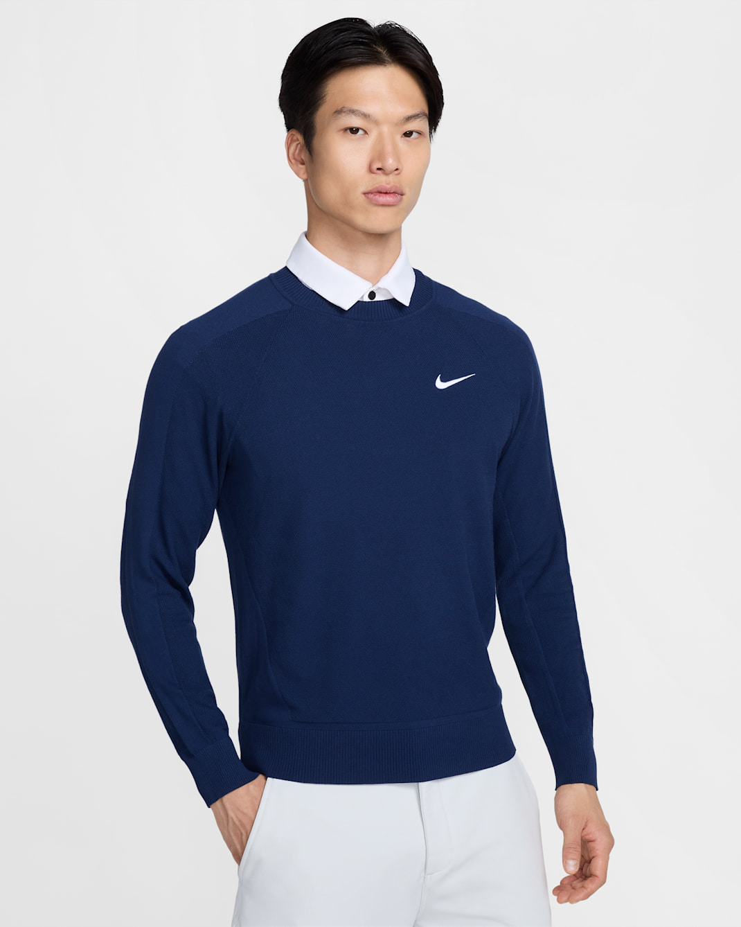 나이키 투어 남성 골프 스웨터 - 미드나이트 네이비/화이트