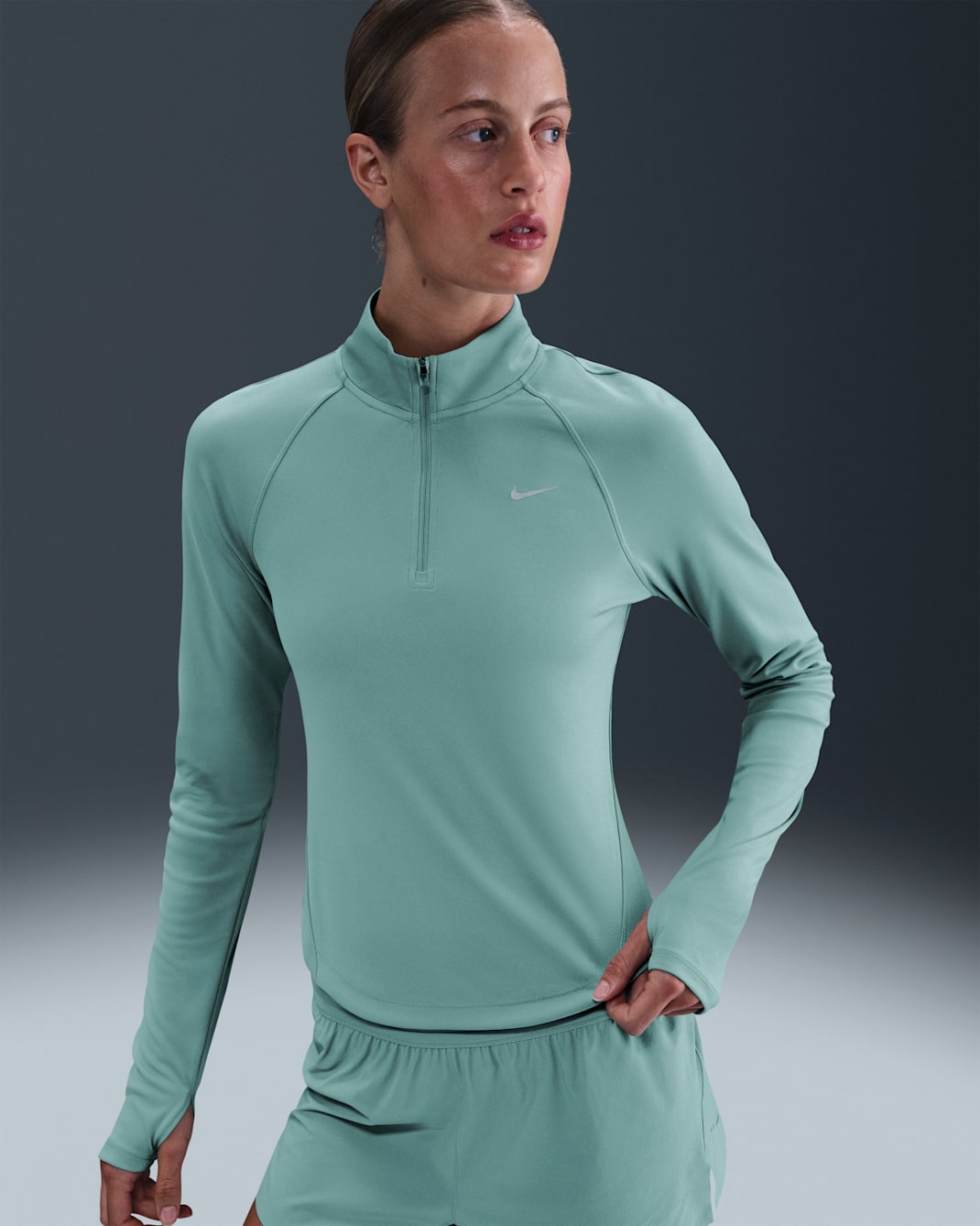 Nike Tempo Dri-FIT Lauf-Tanktop mit Viertelreißverschluss (Damen) - Cannon