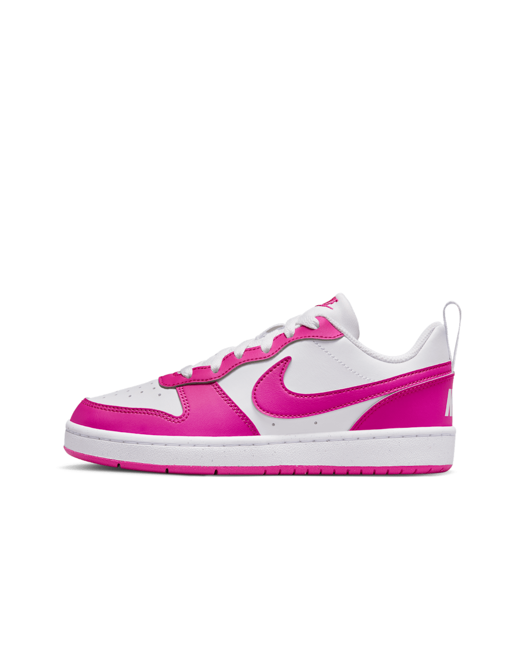 Tenis para niños grandes Nike Court Borough Low Recraft - Blanco/Fucsia láser