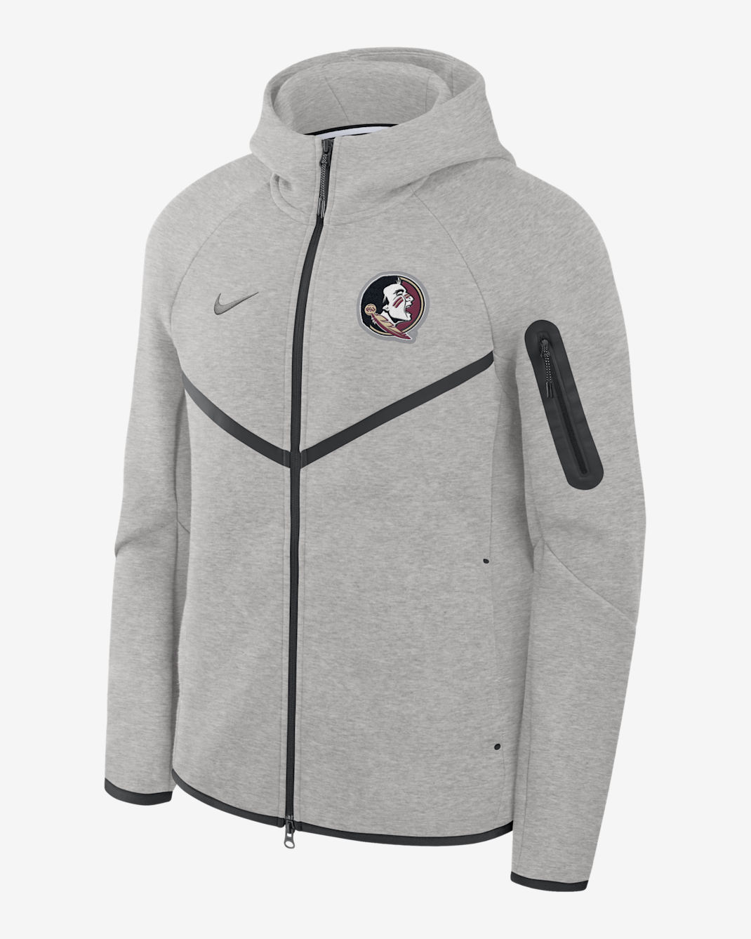 Florida State Tech Fleece Windrunner Men's Nike College Full-Zip Hooded Jacket - Grey