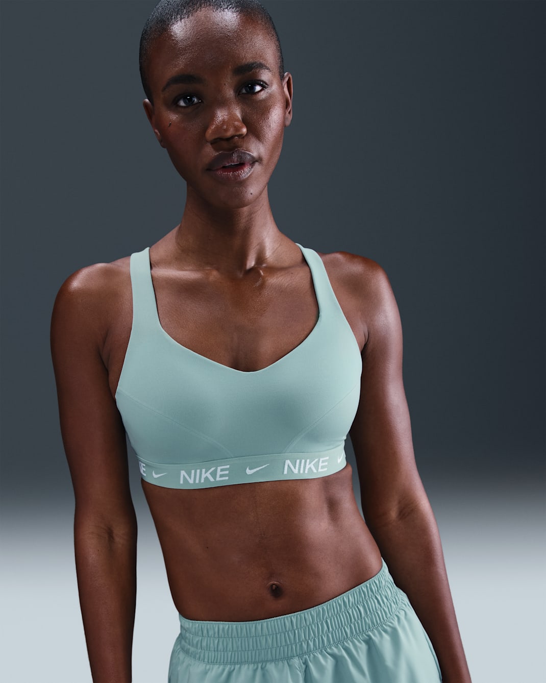 Nike Indy High Support Women's Padded Adjustable Sports Bra - Cannon